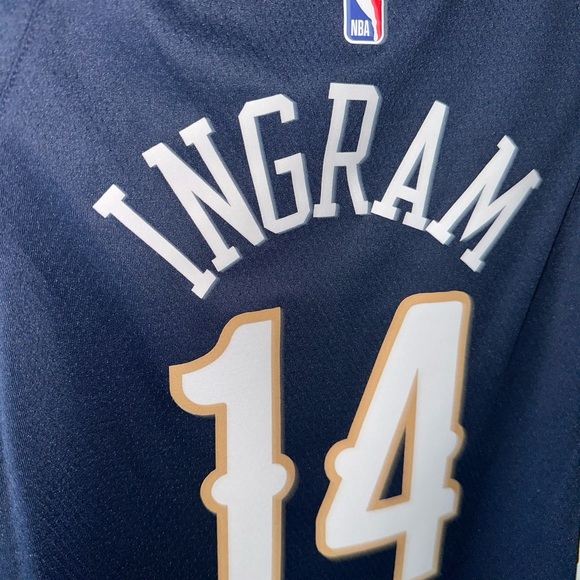 Nike NBA New Orleans Pelicans Brandon Ingram #14 Navy Blue Jersey Size XL NWT - Picture 5 of 6